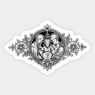 Holy Family - white bkg Sticker